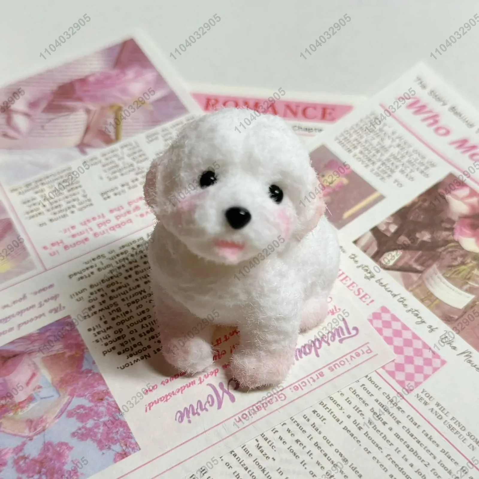 Puppy Dog Taba Squishy Silicone Fuzzy Hand-Painted Cute Doggy Puppy Animal Squeeze Toy Mochi Toy Hand Relax Anti Stress Release