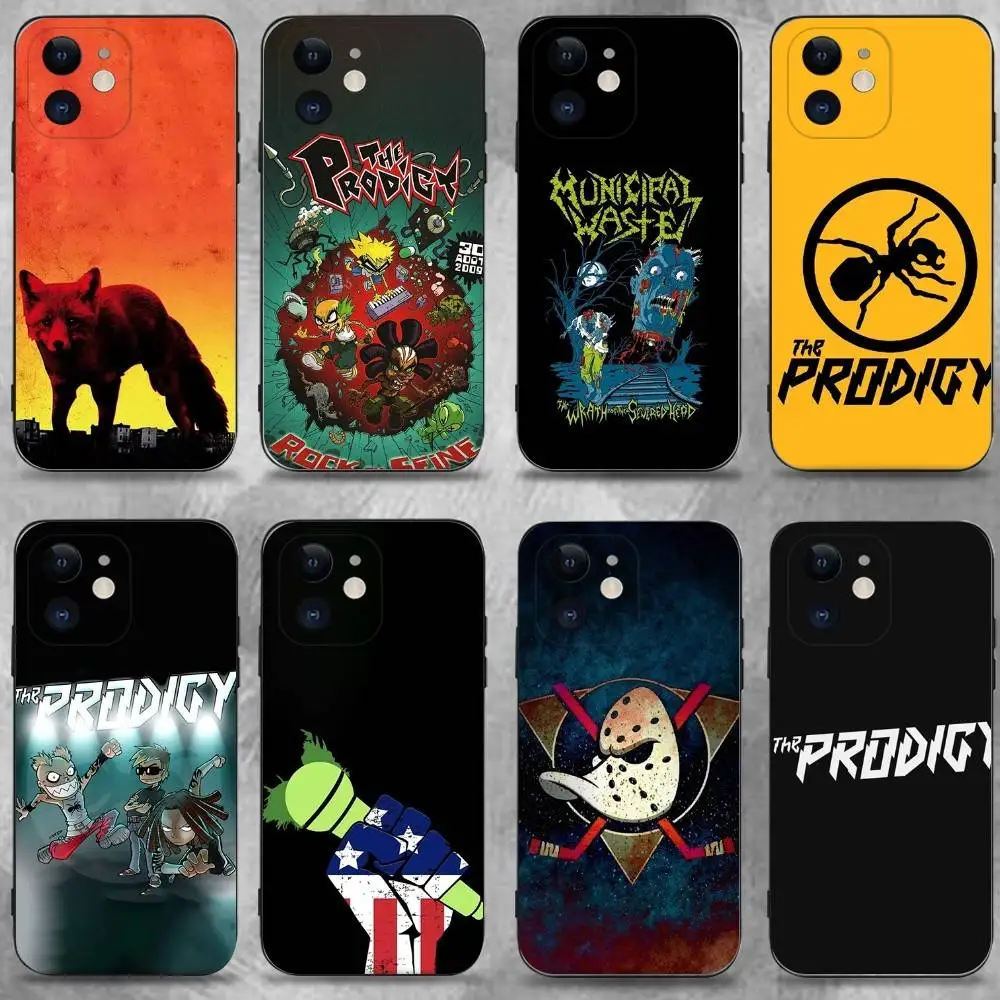 

The P-Prodigy Logo Electronic Phone Case For iPhone 16,15,14,13,12,11 Plus,Pro Max,XS,X,XR,SE,Mini,8,7,Soft Silicone Black Cover