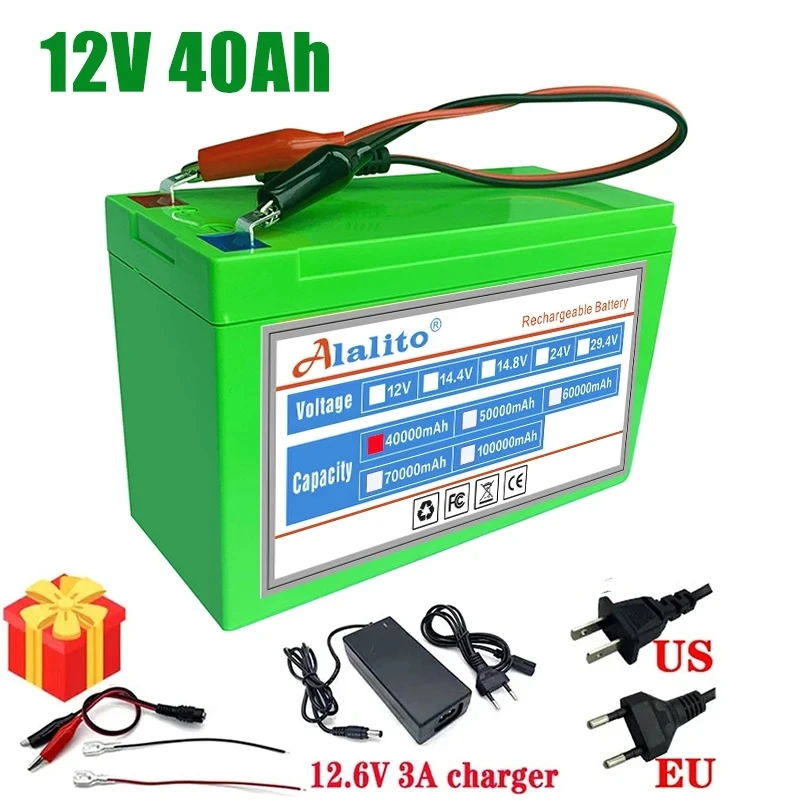 Imagem -04 - Bloco da Bateria de Lítio para a Energia Solar Veículo Elétrico Bateria do Li-íon Carregador 12.6v 30a Incorporado Bms 18650 3s6p 12v 100ah Novo