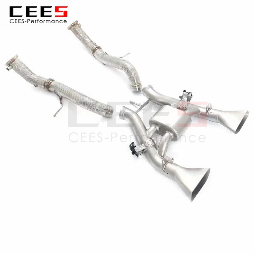 CEES Exhaust System For Mclaren 650S Stainless Steel Valve Muffler Catback Escape Tubo Escape Coche Terminale Scarico Auto