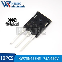 10PCS K75EEH5 IKW75N65EH5 TO-247 650V 75A IGBT Power Transistor 100% New Original