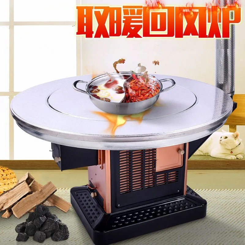 

Winter household roasting stove Rural indoor heating stove Firewood-coal dual-purpose return air stove Smokeless