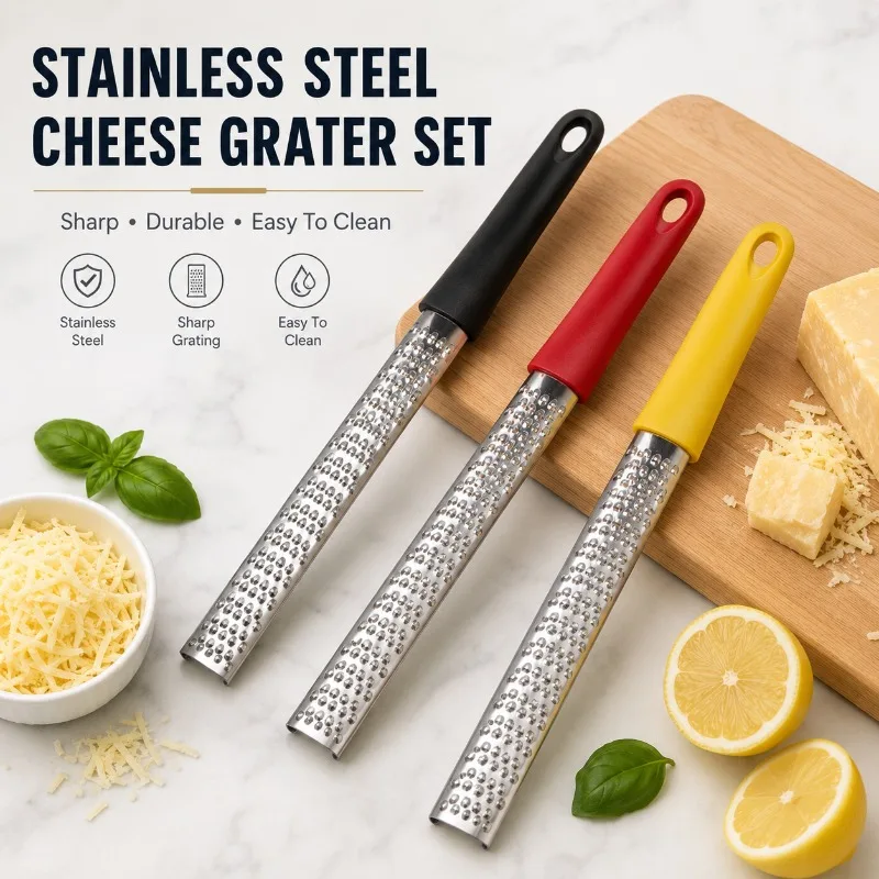Stainless Steel Cheese Zester Grater Slicer Lemon Peeler Chocolate Chopper Fruit Planer Vegetables Cutter Kitchen Accessories