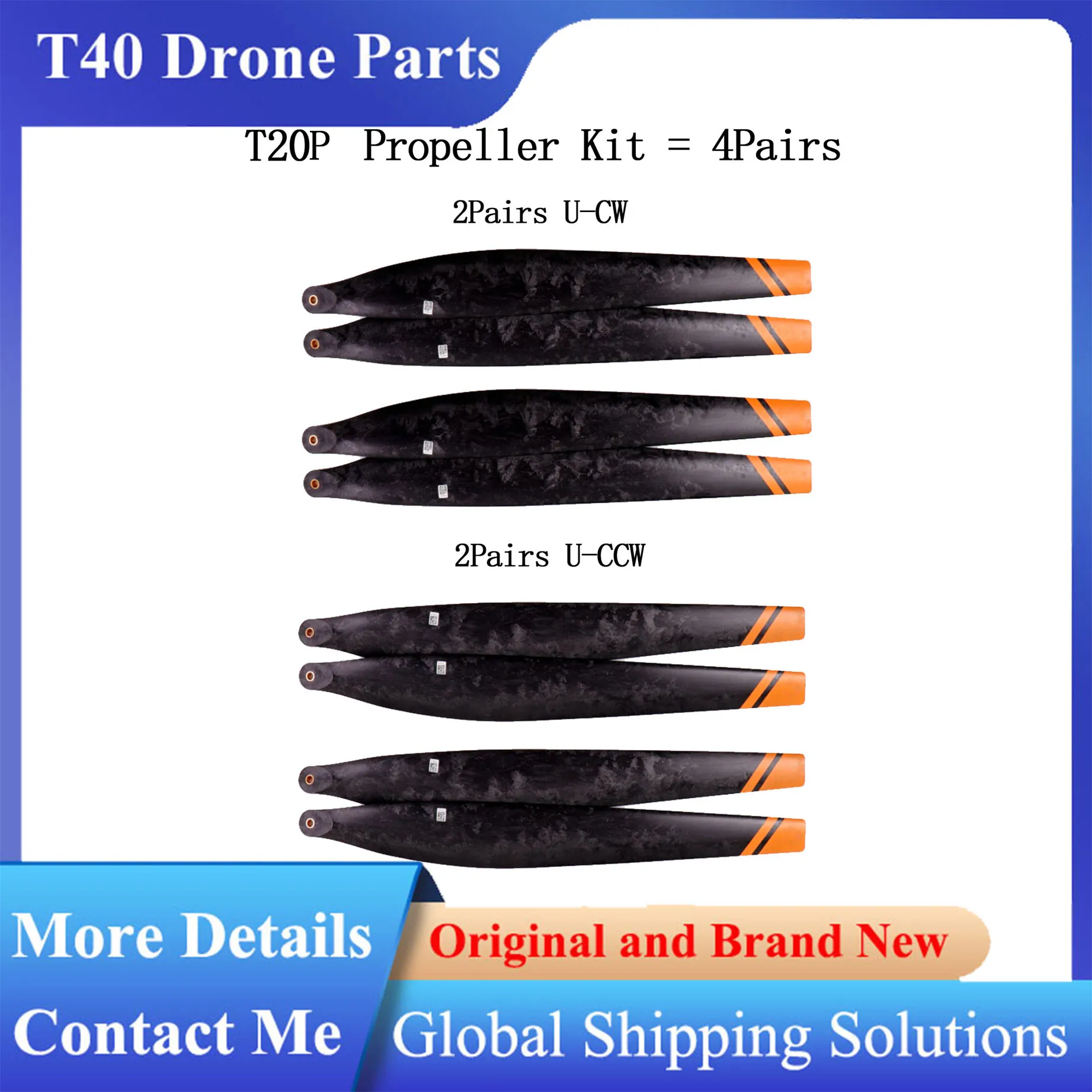 T40 T20P Upper Propeller CW CCW  Lower Propeller CW CCW KIt and Pairs for Dji Drone Repair Replacement