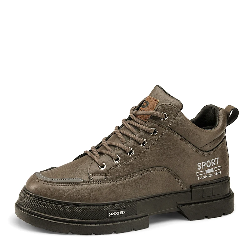 

VIPOL Мужская повседневная спортивная обувь, мужская осенне-зимняя защитная обувь с высоким берцем, модная уличная рабочая одежда