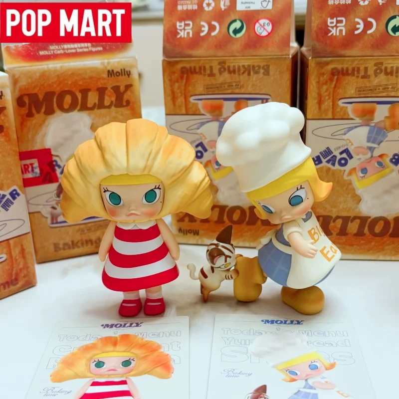 

New POP MART Genuine MOLLY Bread Themed Series Blind Box Trendy Toy Guess Bag Mystery Box Toys Desktop Decoration Birthday Gifts