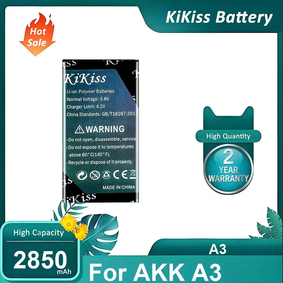 

Li-ion Polymer Mobile Phone Battery For AKK A3 Mobile Phone,A3,2850mAh