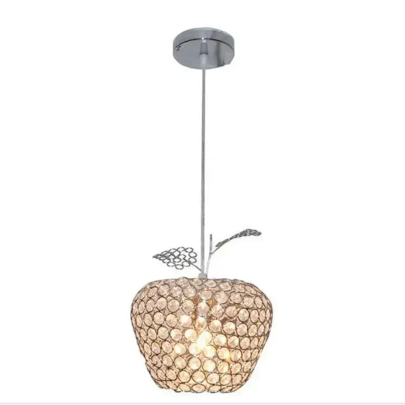 Modern Apple stainless steel led lamps crystal  Chandeliers bedroom   luster light  restaurant  Chandelier