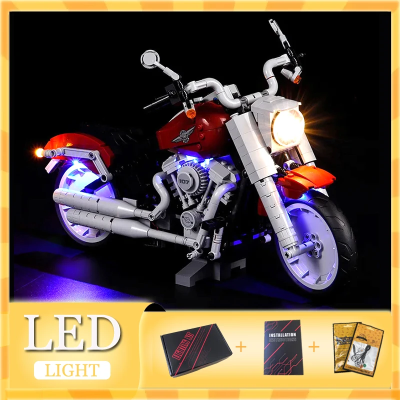 DIY LED Light Kit For LEGO 10269 Davidson Fat Boy motorcycle (Only LED Light,Without Blocks Model)