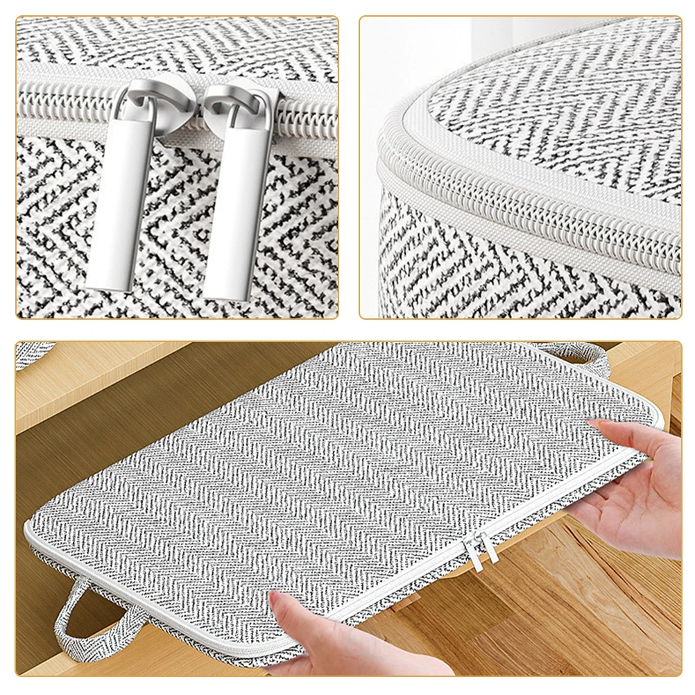 

Quilt Storage Bag Large Foldable Blanket Storage Organizer with Handles for Clothes Bedding Comforter Travel Clothes Organizer