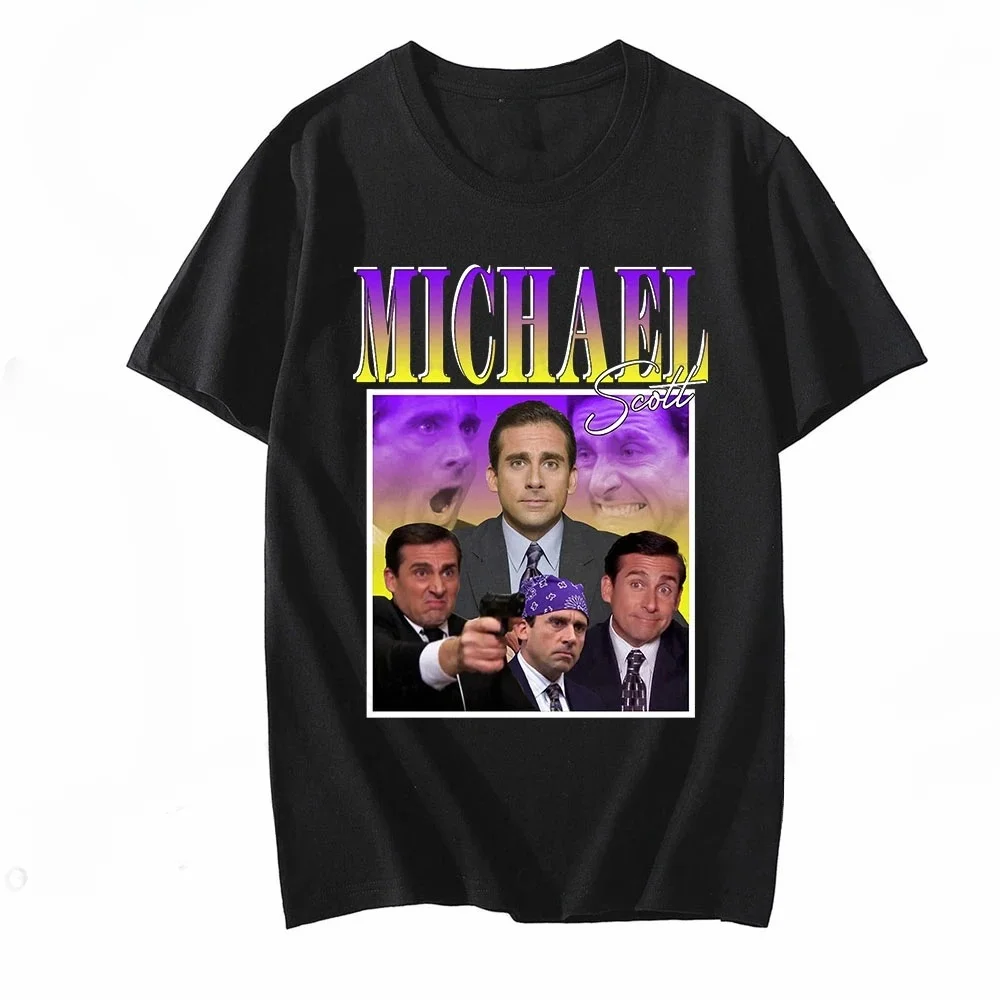 

heavyweight Informal Michael Homage The Office Men Fashion Cotton Tshirt Hip Hop Tops Tees Tshirt Y2k Clothes Boy Tees