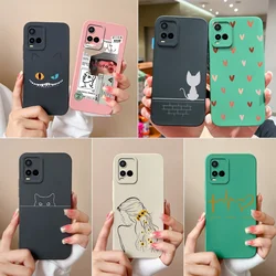 Lovely Cat Coque For Vivo Y21 2021 Y21S 4G Y33S Y33T Soft Silicone Back Cover Protective Funda For Y 21 S Y 33S Y 33T Phone Case