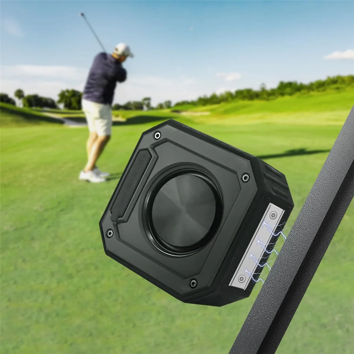 15W Golf Speaker,Portable Magnetic Bluetooth Speaker Outdoor IPX7 Waterproof Bluetooth Speaker, Golf Cart Accessories