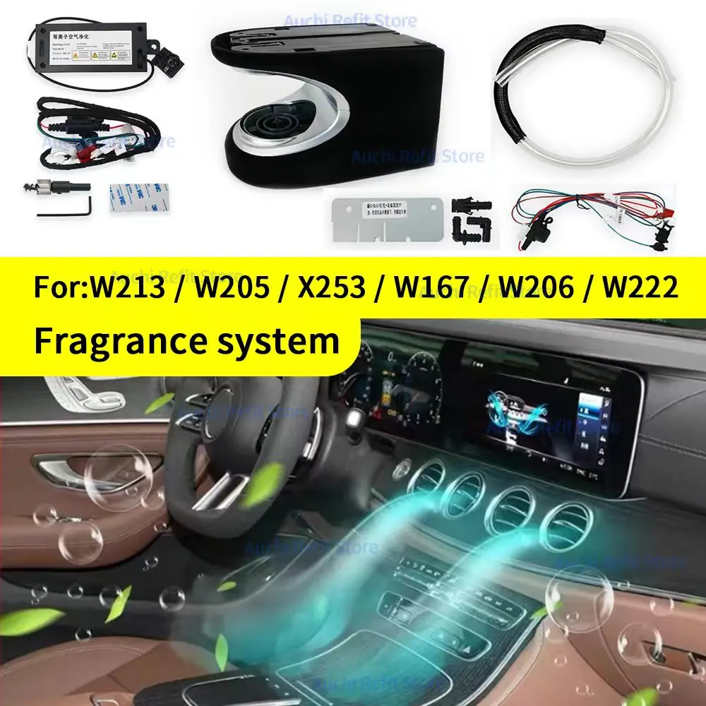 

Car Fragrance Negative Ions System For Mercedes Benz W213 W205 W222 X253 W167 W206 C/E/GLE/CLS/GLC/S-Class Air Perfume Purifier