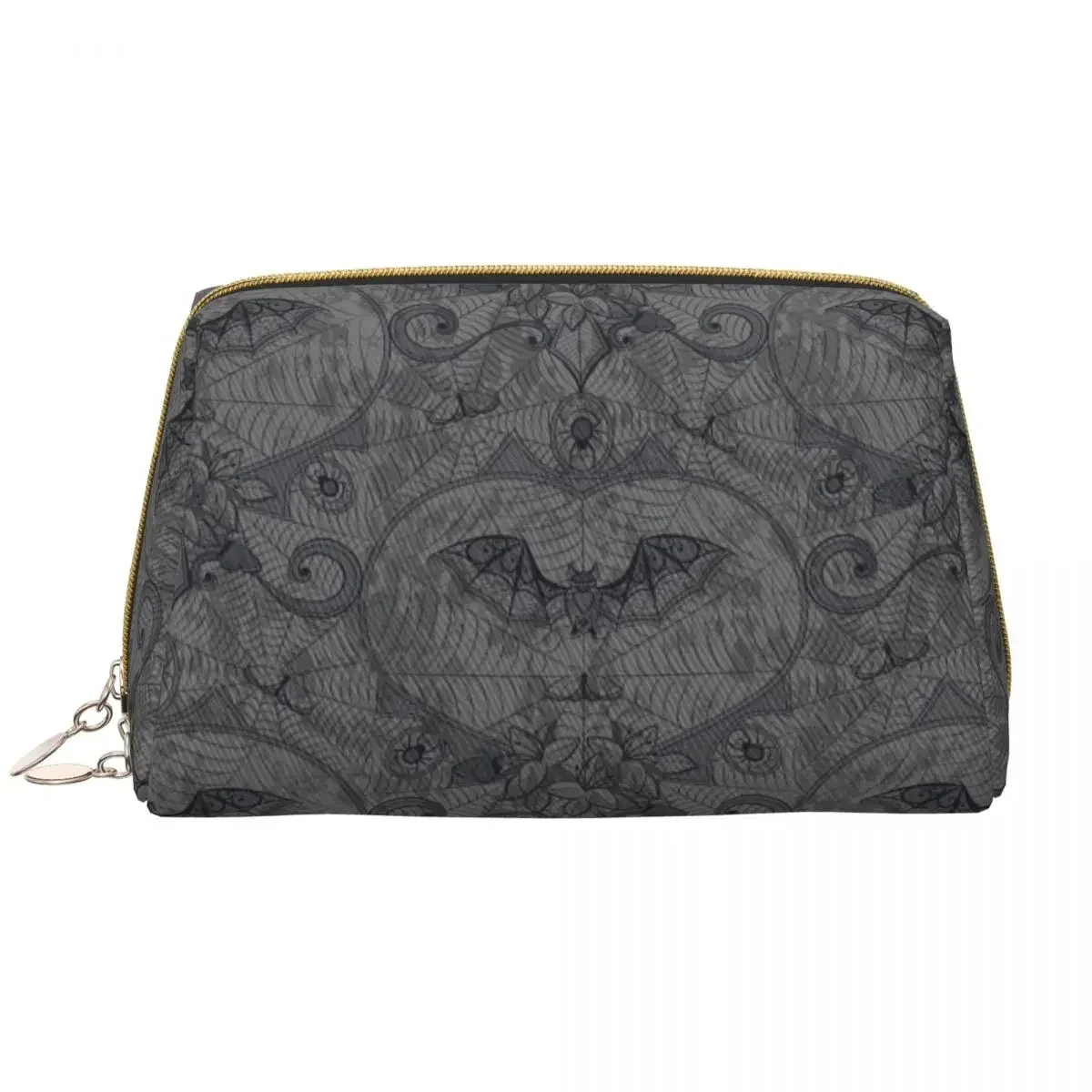 

Halloween Witch Bats Cosmetic Bag Women Cute Big Capacity Gothic Halloween Lace Makeup Case Beauty Storage Toiletry Bags