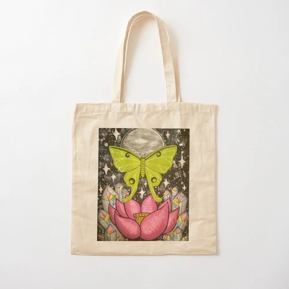 

Lunar Moth Tote Bag Women's tote sacs de shopping custom Canvas