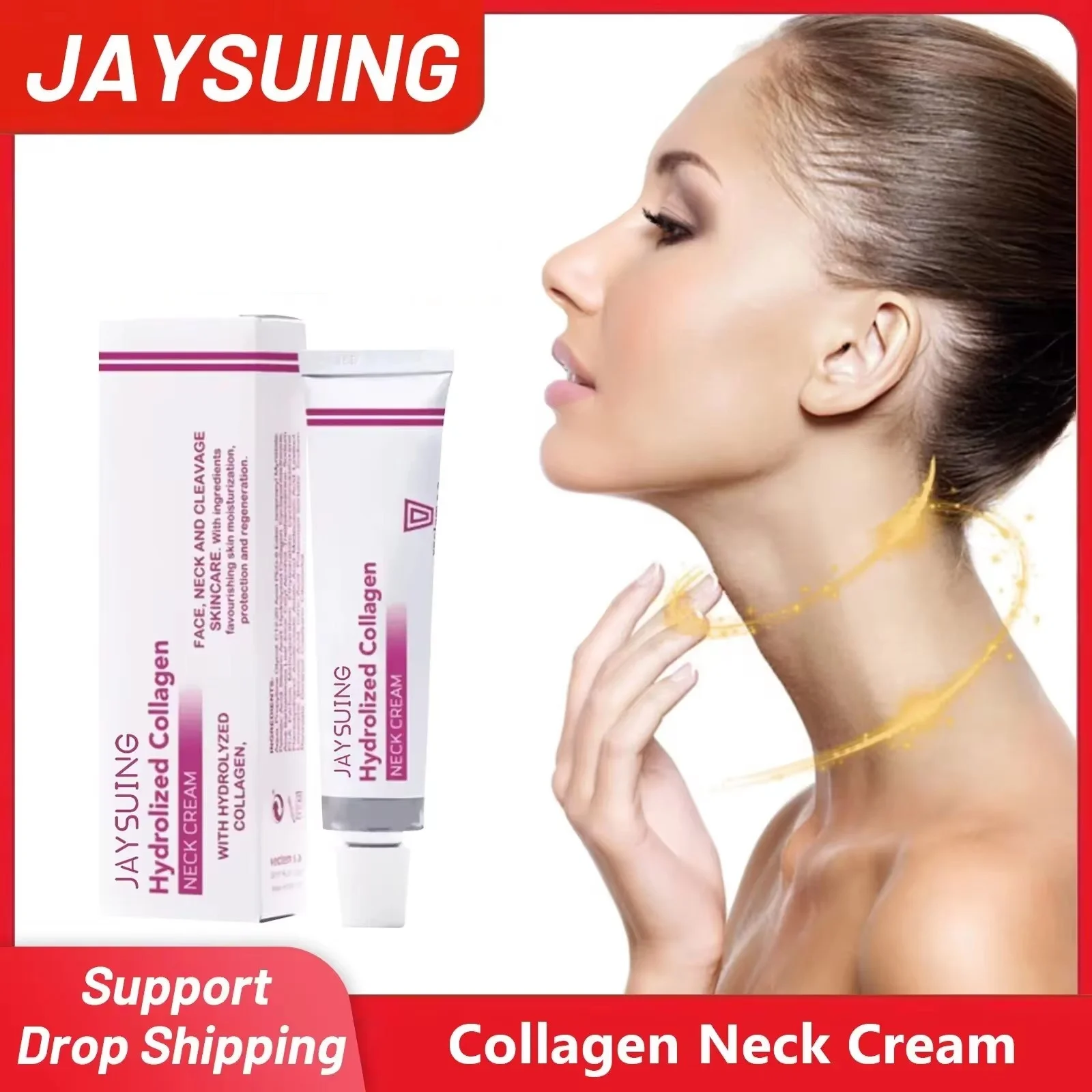 

Collagen Neck Cream Wrinkle Remover Fade Neckline Smoothing Tightening Skin Whit-ening Moisturizing Shape Neck Firming Cream 40g