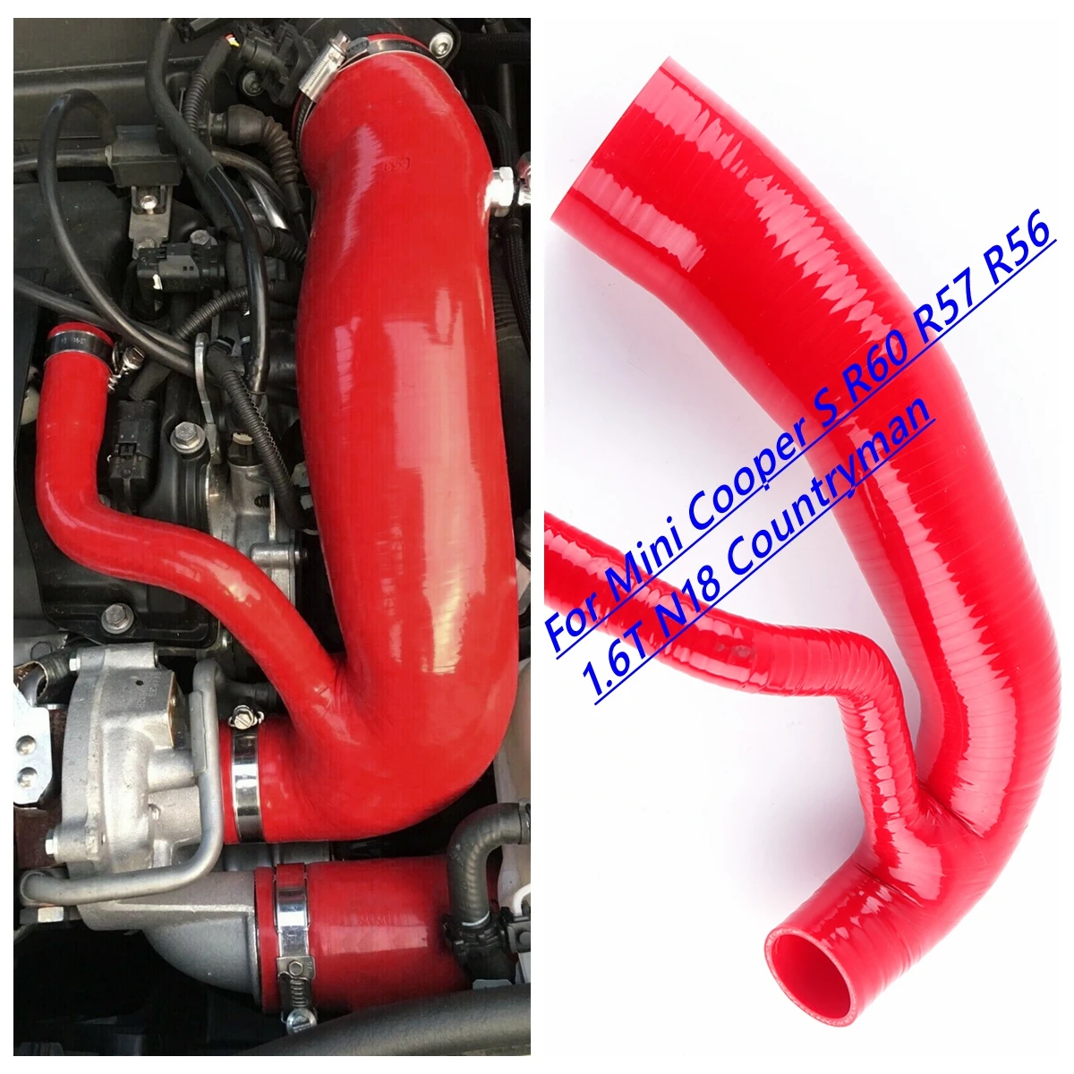 

Inlet Hose For Mini Cooper S R60 R57 R56 1.6T N18 Countryman Air Intake Pipe Silicone Hose 1Pc