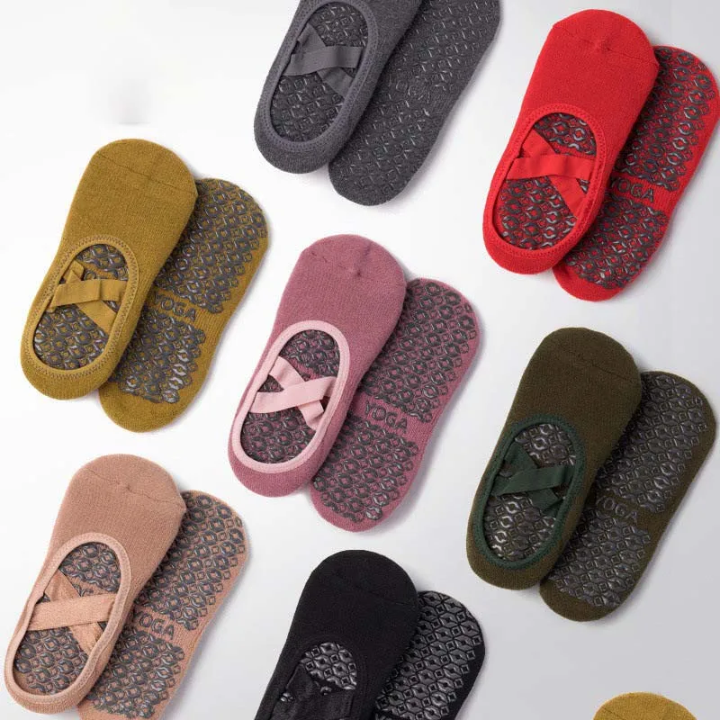 

﻿ Yoga Socks Autumn Winter Terry Thickened Non-slip Sports Pilates Socks for Women Indoor Dance Fitness Ballet Floor Socks