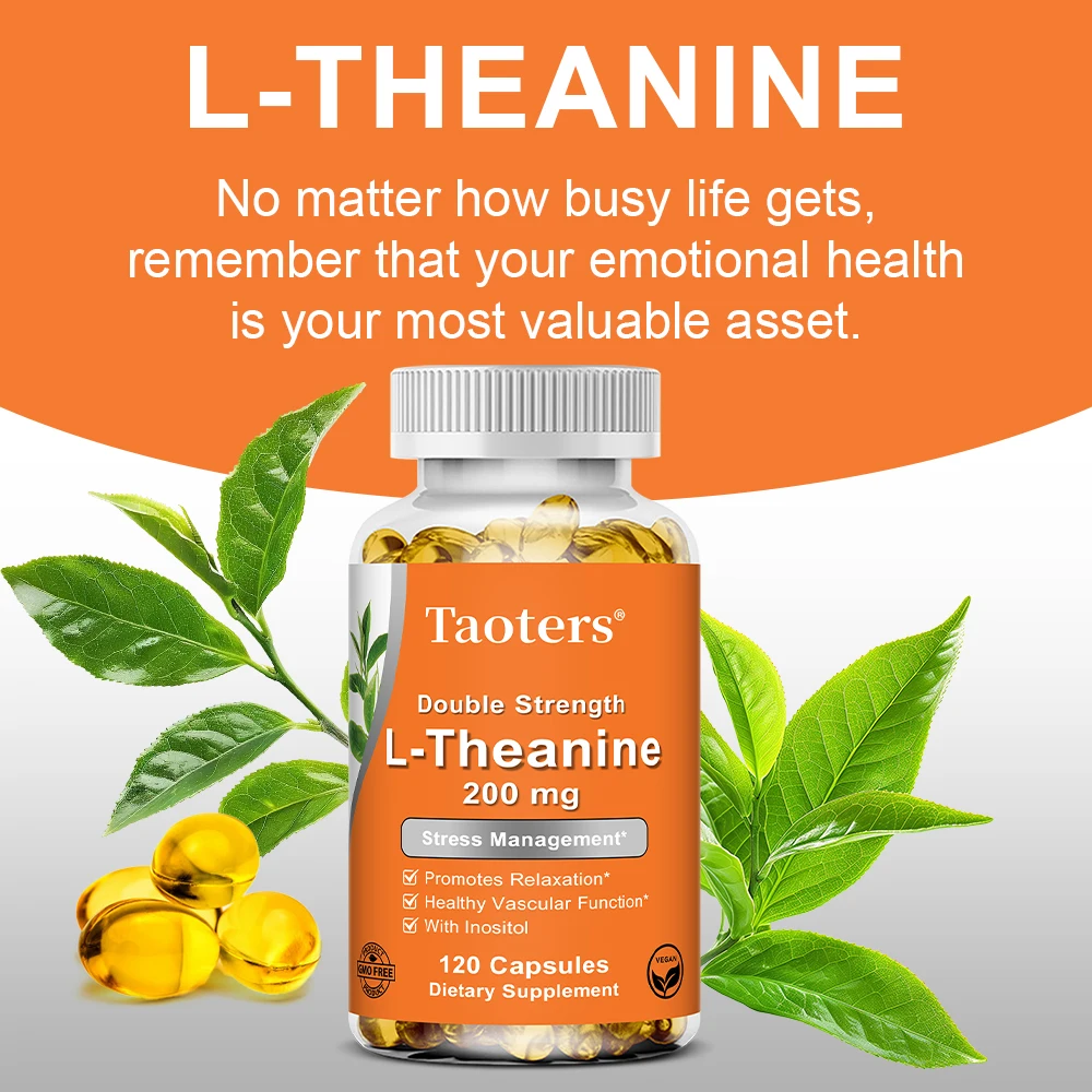 L-Theanine 200 ملجم، مع مكمل NAC ودعم المزاج - مضاد للأكسدة، يحسن جودة النوم، ويعزز الوظيفة المعرفية #4