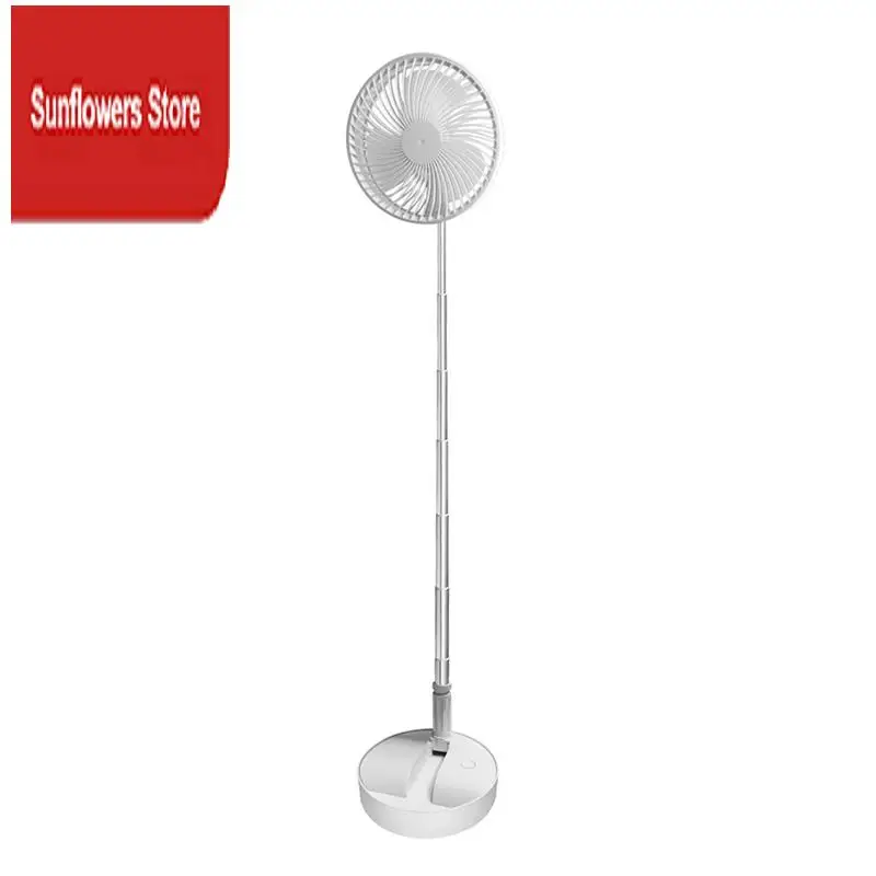 Button-Operated Portable Electric Fan Integrated Desktop Fan Bass Air Supply Foroffice White