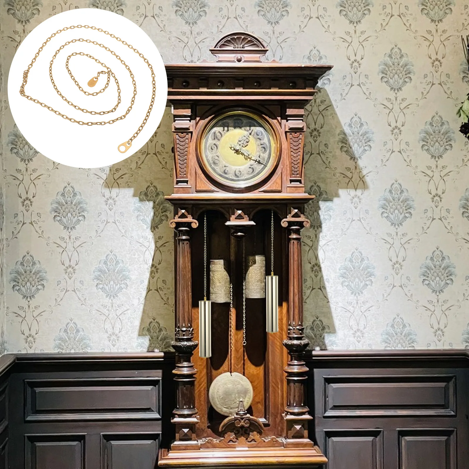 

Floor Clock Steel Chain Precision Mechanical Replacement Heavy Duty Vintage Pendulum Clock Parts Repair Accessories