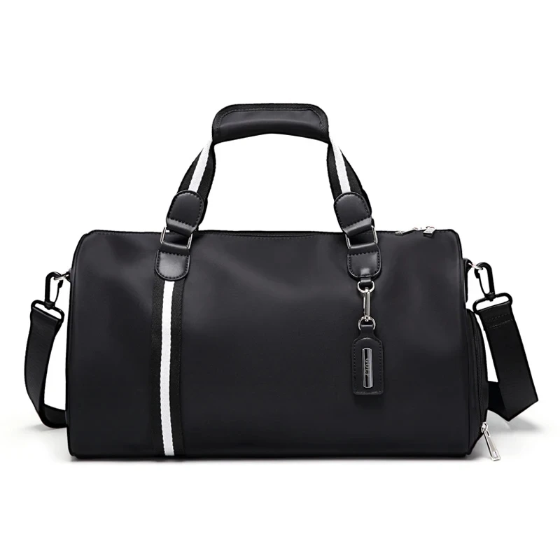 Bolsa de viagem de grande capacidade para homens, sacola casual, bolsa de ombro preta, bolsas de bagagem crossbody impermeáveis