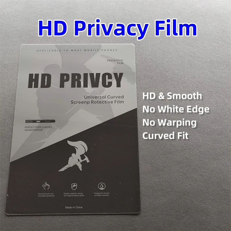 HD Privacy Hydrogel Film For Blade Cutting Machine Flexible HD Curved Screen Protector For All Mobile Phone Clear Protective