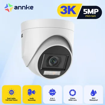 ANNKE 5MP Analog HD kamera akıllı işık Video gözetim kameraları 5MP Bullet 2.8mm kapalı açık hava güvenlik kameraları