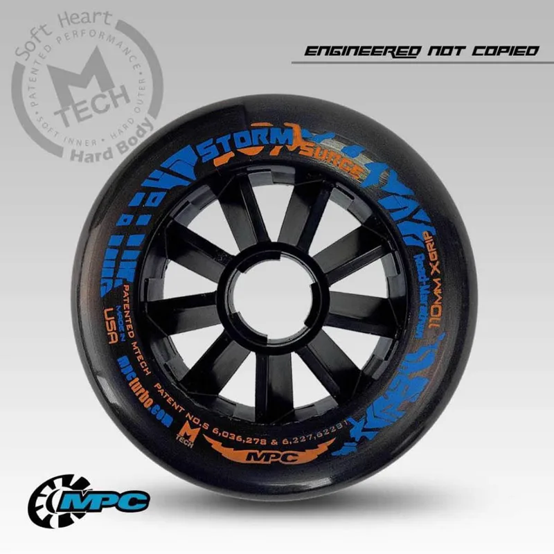 سرعة عجلات التزلج MPC عجلة العاصفة عرام Xgrip عجلات إطارات تزلج مضمنة 110 مللي متر 100 مللي متر 90 مللي متر عجلة التزلج سباق الماراثون تزلج