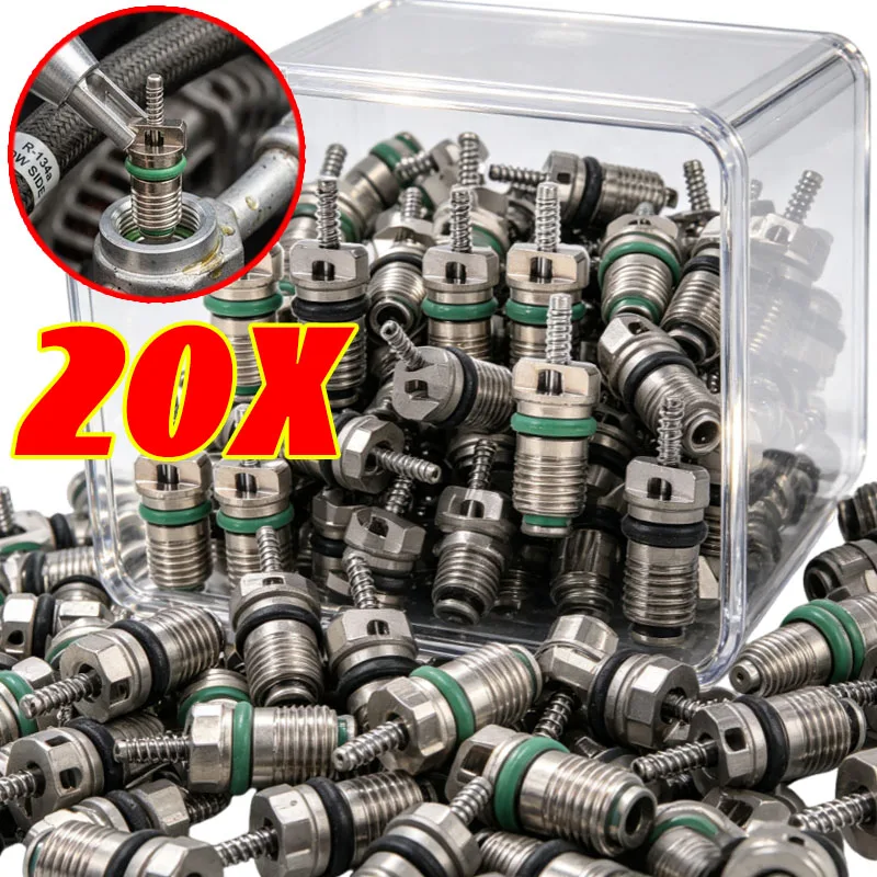 High Pressure Valve Stem Core R134 Valve Core Auto AC System 20/10pcs Universal Car Air Conditioning Automobile Accessories Kits