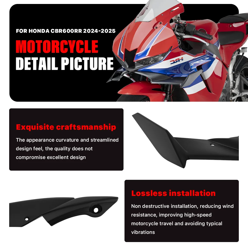 For HONDA CBR600 RR CBR 600 RR 2024 2025 Motorcycle Spoiler Front