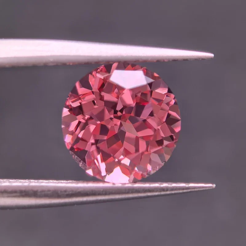 

NEW Lab Grown Sapphire Lotus Pink Color Round Shape Charm Bead for Diy Jewelry Making Bracelet Materials Selectable AGL Certific