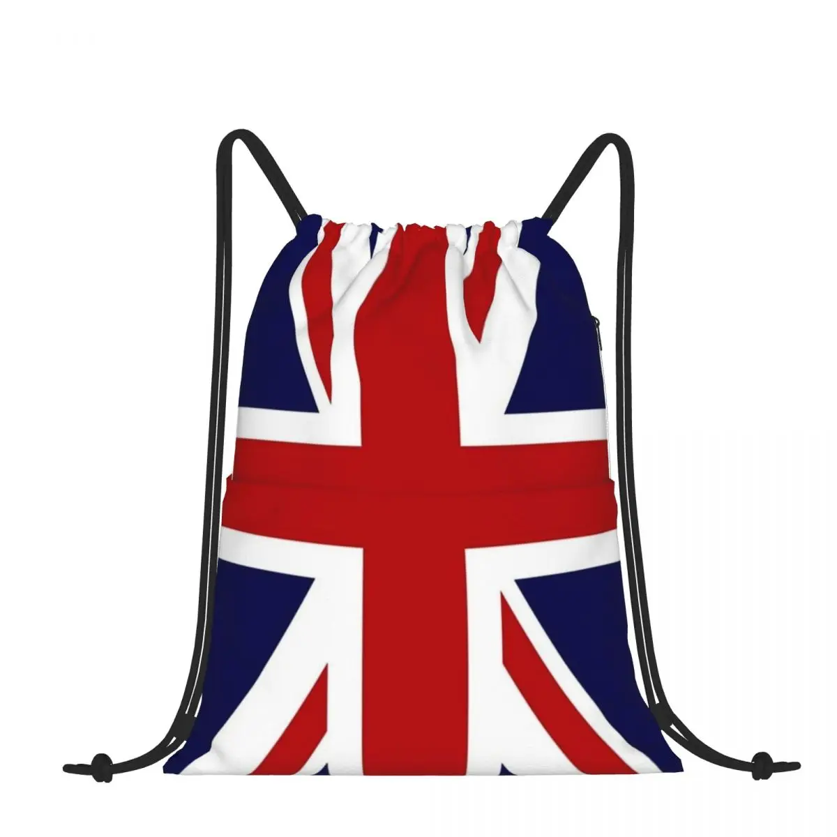 

Drawstring Backpack Union Jack Flag Of The UK Shoulder Bag Zipper Pocket Sports & Travel Hikes Portables Bag