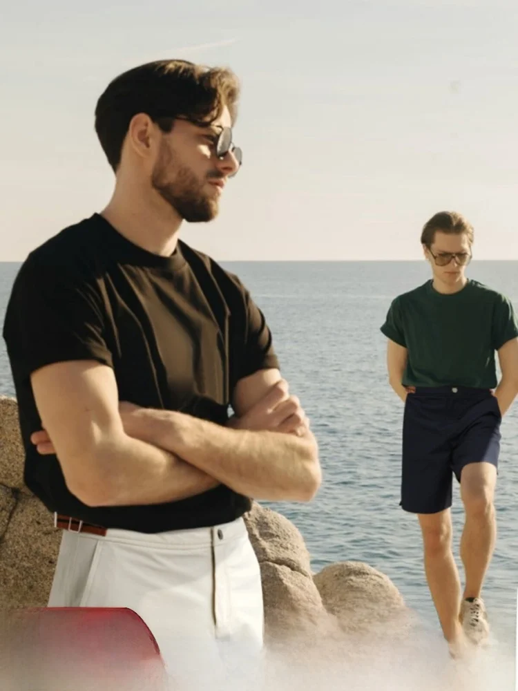 

Italian Luxury Color Blo Belted orts Men's High End Breathable Wear Resistant Faionable Busin Casual Summer orts