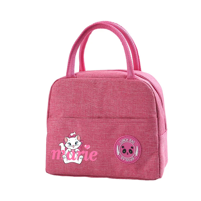 Disney The Aristocats Marie Cat Lunch Bag Portable Insulated Thermal Lunch Box Picnic Supplies Bags Milk Bottle for Women kids