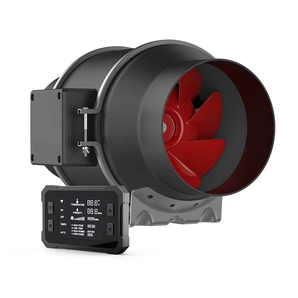 

Встроенный канальный вентилятор KCvents, 6-дюймовый двигатель ЭК с управлением скоростью Wi-Fi, подходит для гидропоники, теплиц, домов, вентилятор