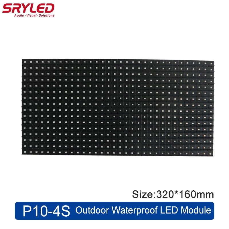 SRYLED Led P10 Display Module High Brightness RGB 320mmx160mm 1/4 Scan Bussiness Advertising HUB75 Led Panel Module