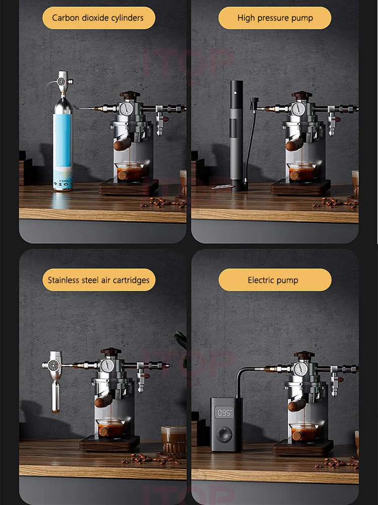 ITOP CM-P الهوائية آلة القهوة المنزلية دليل متغير الضغط صانع القهوة اسبريسو صانع القهوة مع 58 مللي متر portafilter