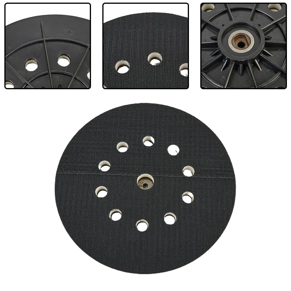 1pcs 215mm Drywall Sander Backing Pad 10 Holes Soft Sanding Disc With 6mm Thread Backup Pad Polishing Plate Sanding Disk Tools