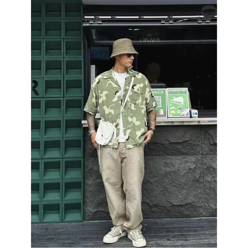 Vivim fil 23ss Crosby shirt Japanese trend Nakamura crane shirt Hawaiian short-sleeved shirt