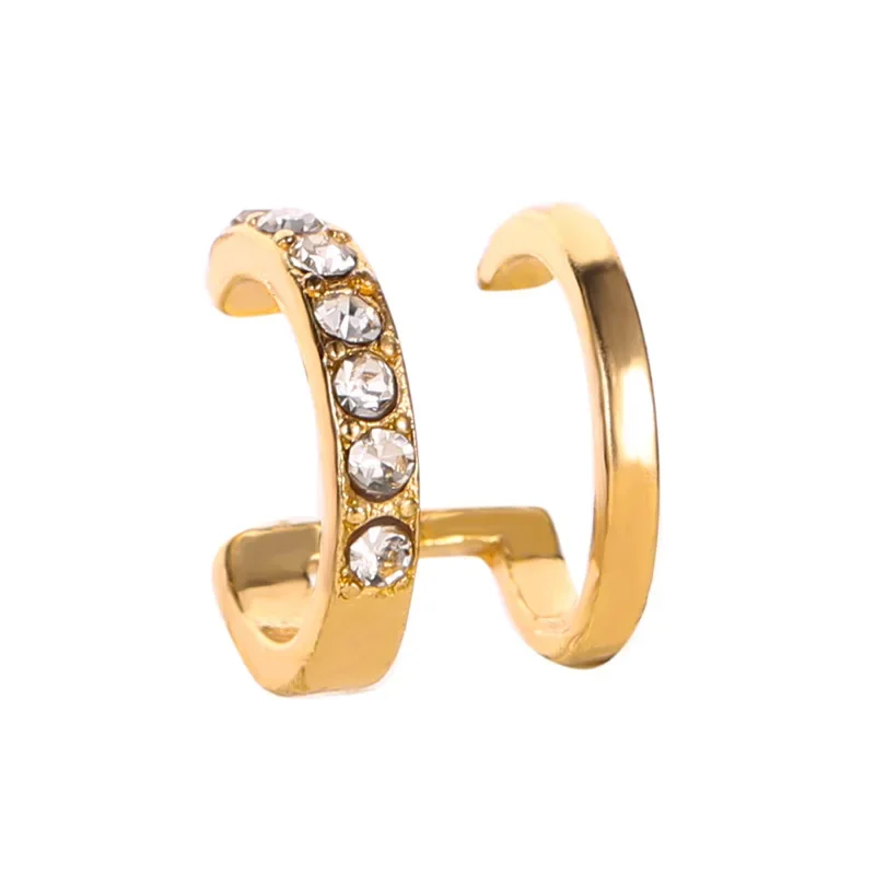 Fashion Exquisite Rhinestone Decor Ear Cuff earring for Woman Ear 2025 Summer New Arrival Christmas Jewelry Gift image 6