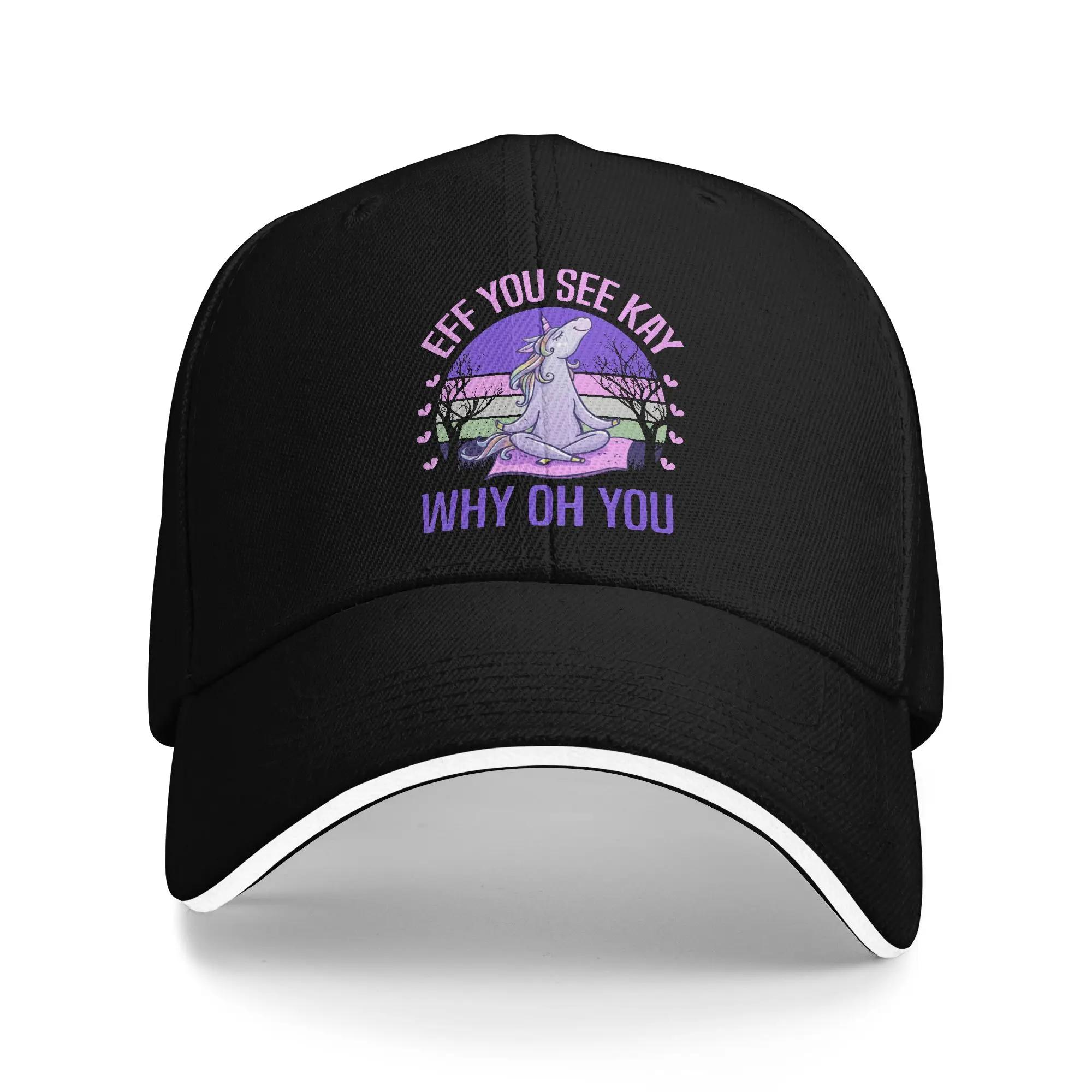 Summer Eff You See Kay Why Oh You  Funny Sarcasm Unicorn Baseball Cap  Hiking Fishing Streetwear Sun Hip Hop Hats Snapback Cap
