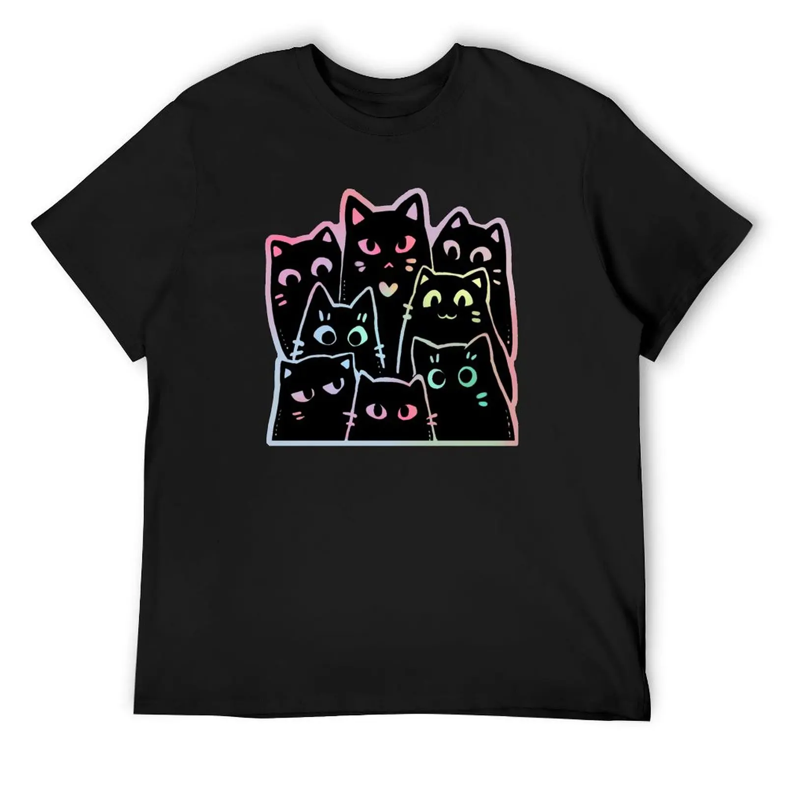 Rainbow Cats T-Shirt sweat oversized t shirt tees anime figures mens champion t shirts