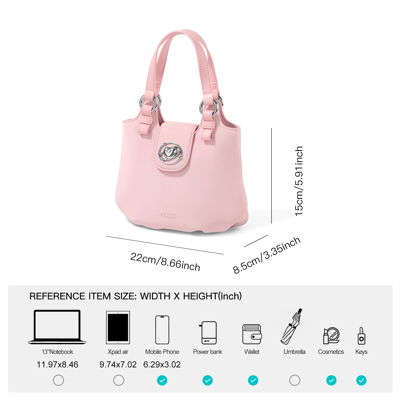 Ailuxi Sommer Handheld kleine Tasche für Frauen Mode niedlichen rosa Wolken tasche faltige Kette eine Schulter Umhängetasche Pu Leder