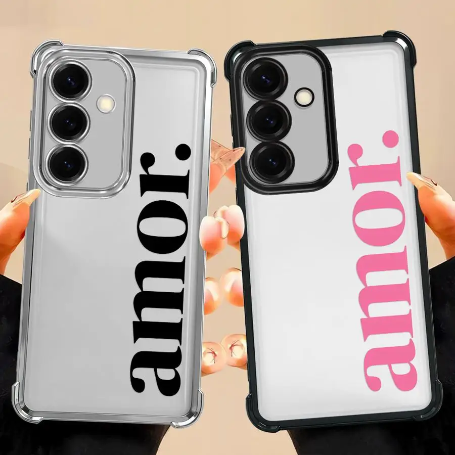 Fashion Letters Case for Samsung Galaxy A33 A15 A13 A52 A17 A26 A25 A21s A35 A36 A24 A16 Phone Cover
