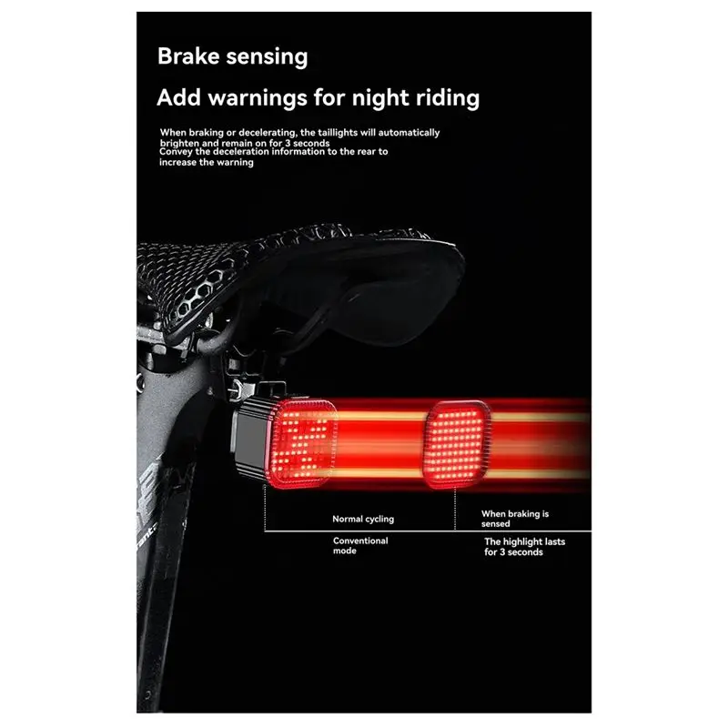 NEW HOT In Stock-Bike Taillight MTB Road Bicycle Rear Light IPX6 Waterproof Type-C Charging Tail Light Cycling Accessory