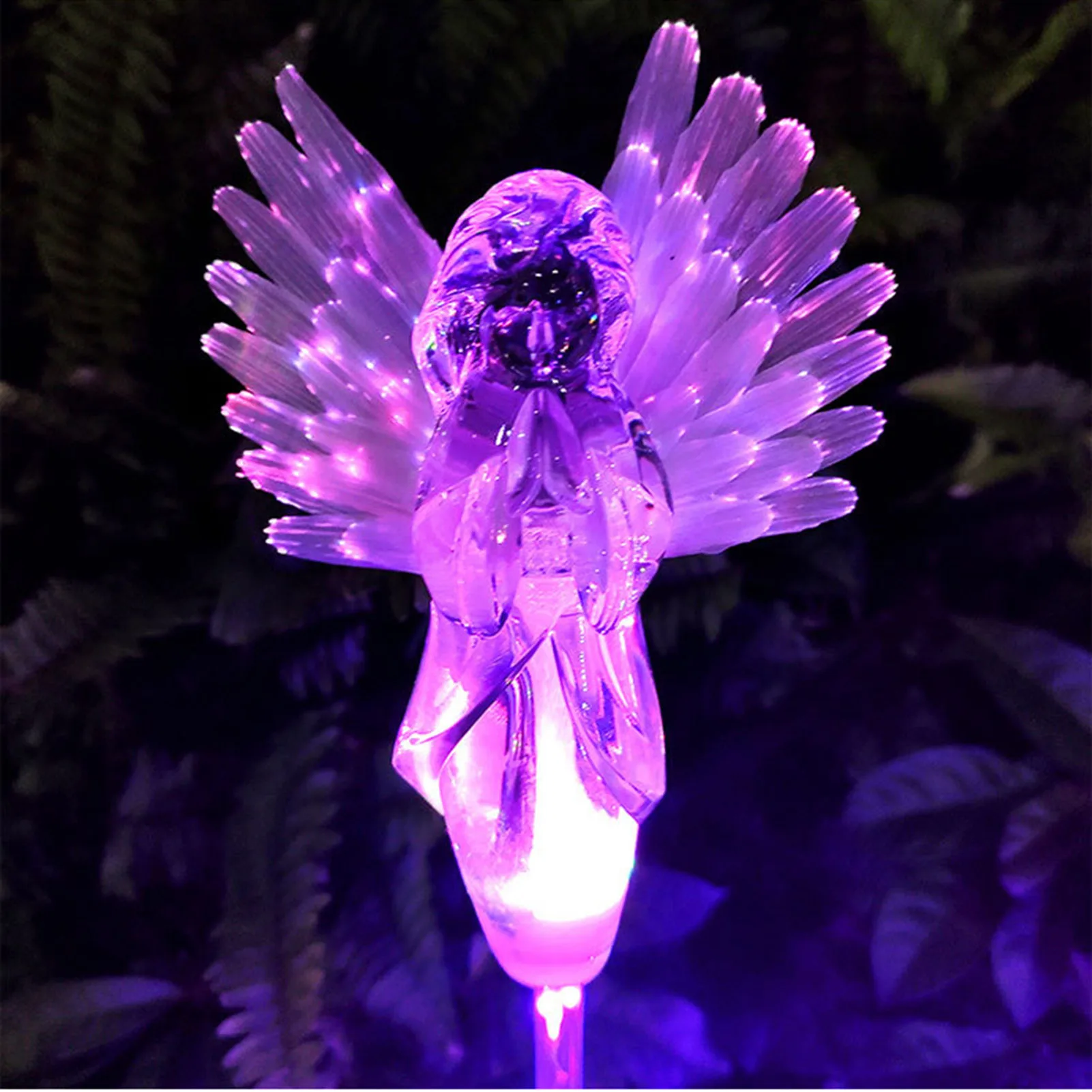 Solar Angel LED Outdoor Lights LED Angel Solar Landscape Decorative Lights for Cemetery Grave Garden Patio NOV99