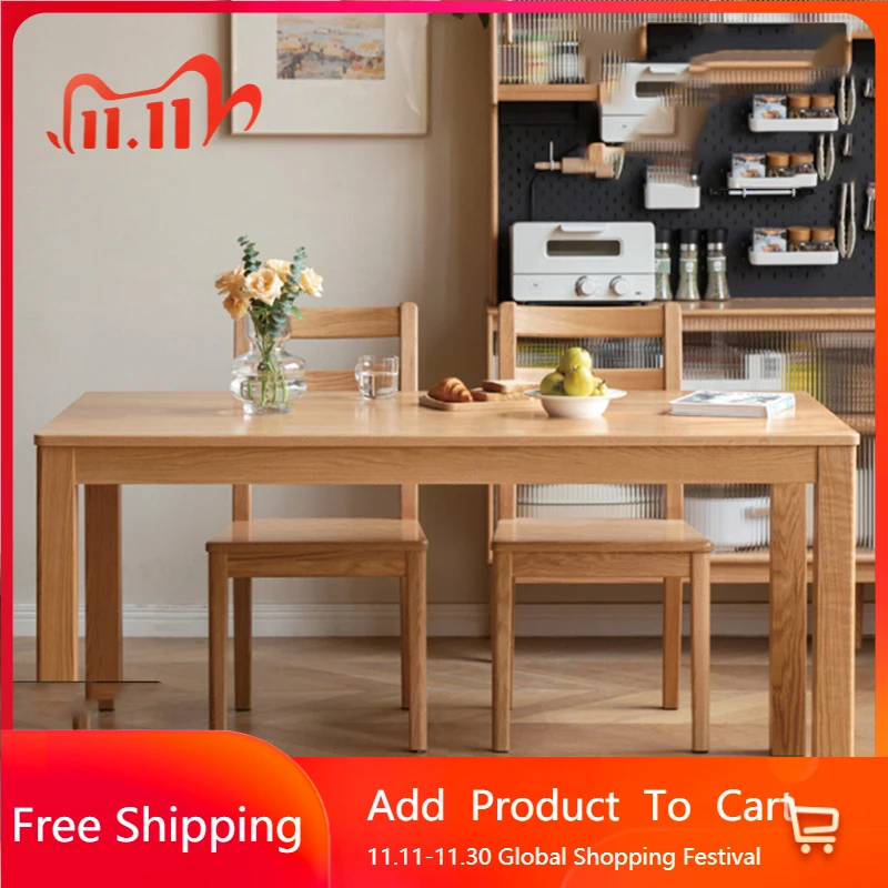 

Solid Wood Luxury Dining Tables Nordic Vintage Modern Living Dining Tables Minimalist Kitchen Mesas Pegables Portatil Furniture