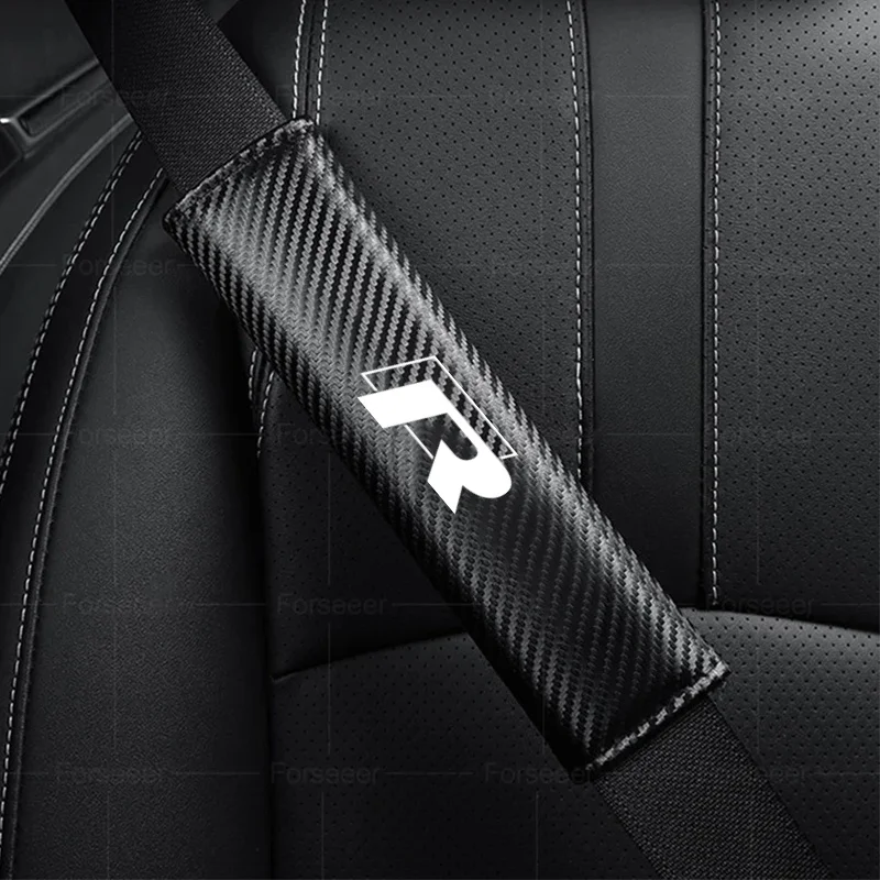 Housse de ceinture de sécurité en Fiber de carbone, 2 pièces, épaulettes pour VW Volkswagen R RLine GTI GTD Golf 6 7 5 4 3 2 8 MK4 MK6 MK7 MK5 MK3